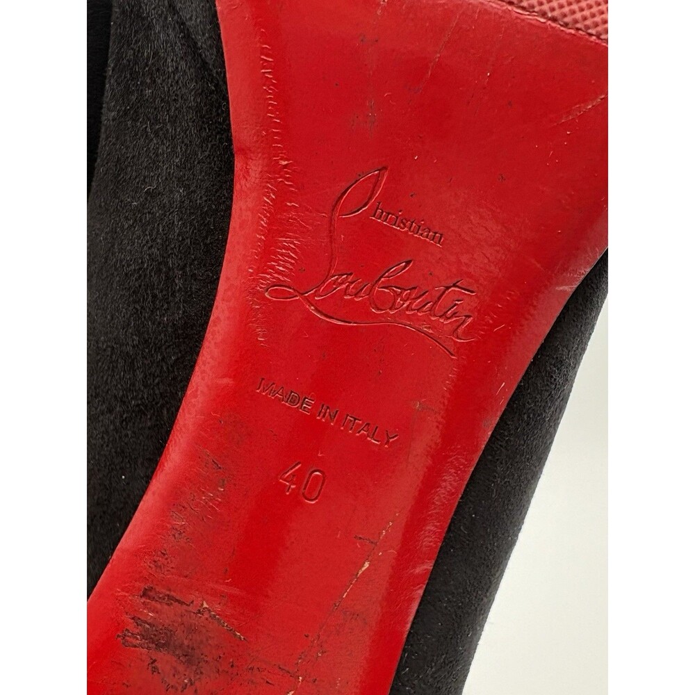 Christian Louboutin Black Suede New Simple Pump Platform Heels Size EU 40 - Picture 10 of 11